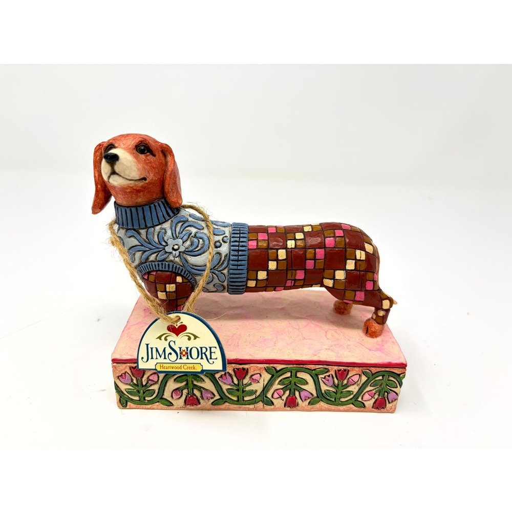 Jim Shore Heartwood Creek Longfellow Dachshund Figurine 2005 Enesco V4004851